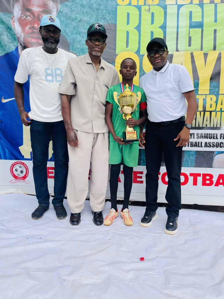 Delight FC defeat Ine Stars 4-3 to win the 3rd edition of the Bright Osayi-Samuel U-13 Football Tournament