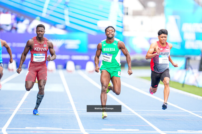 Glasgow 2026: Nicholas Fakorede joins Favour Ashe, Kayinsola Ajayi in 100m semifinals