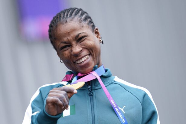 Onome Didih smashes Commonwealth Games records to claim women’s 53kg weightlifting gold