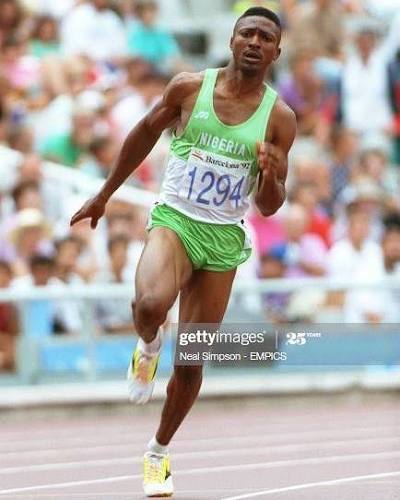 Former Nigerian sprinter Olapade Adeniken during his competitive career