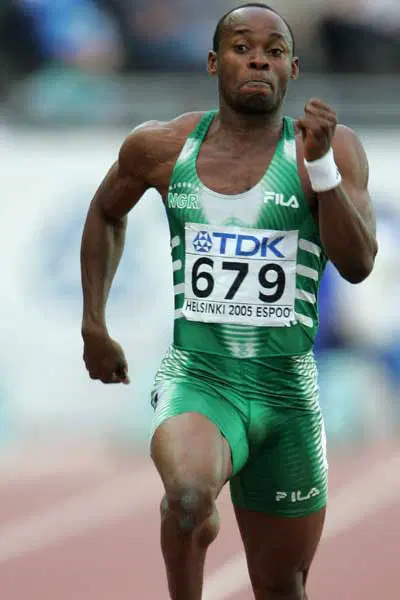 Former Nigerian sprinter Olusoji Fasuba during his competitive career