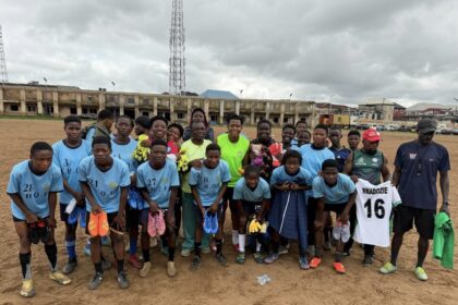Chiamaka Nnadozie donates boots, gloves to young female footballers in childhood academy
