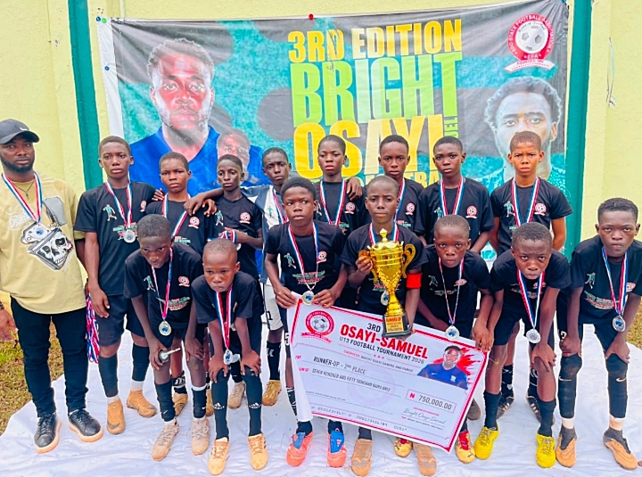 Delight FC defeat Ine Stars 4-3 to win the 3rd edition of the Bright Osayi-Samuel U-13 Football Tournament