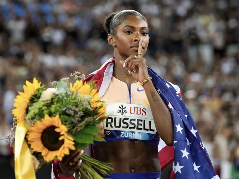 Masai Russell breaks Tobi Amusan’s 100m hurdles world record in Zurich