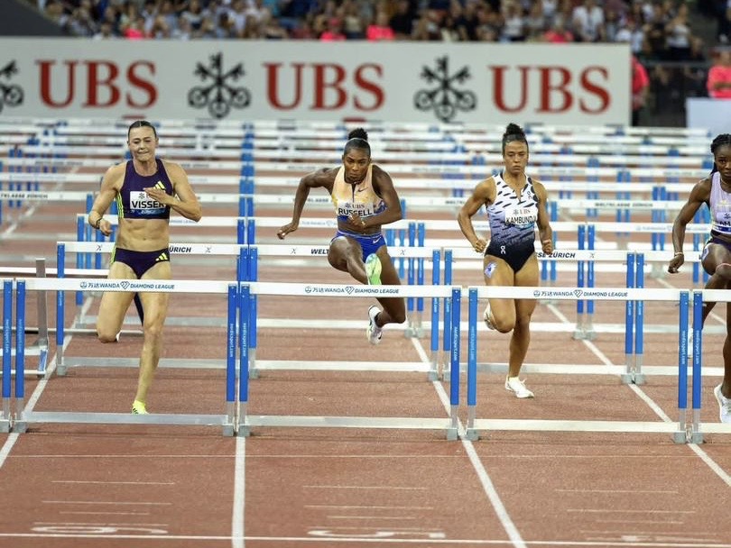 Masai Russell breaks Tobi Amusan’s 100m hurdles world record in Zurich