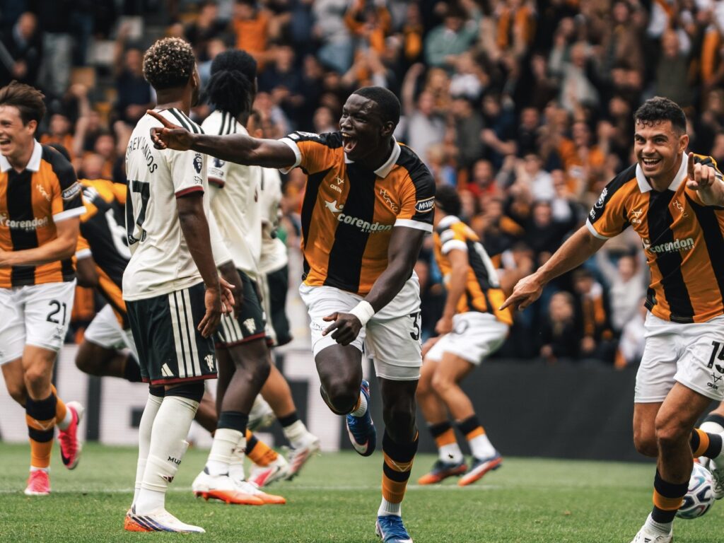Semi Ajayi scores as Hull City stun Manchester United 2-0 in Premier League return