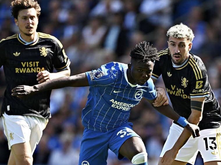 Zadok Yohanna makes Premier League debut as Brighton thrash Aston Villa 4-0