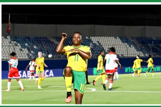 ‎Thembi Kgatlana's goal seals South Africa's 1-0 win over Burkina Faso and WAFCON quarter-final place