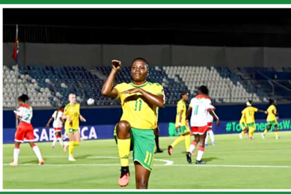 ‎Thembi Kgatlana's goal seals South Africa's 1-0 win over Burkina Faso and WAFCON quarter-final place
