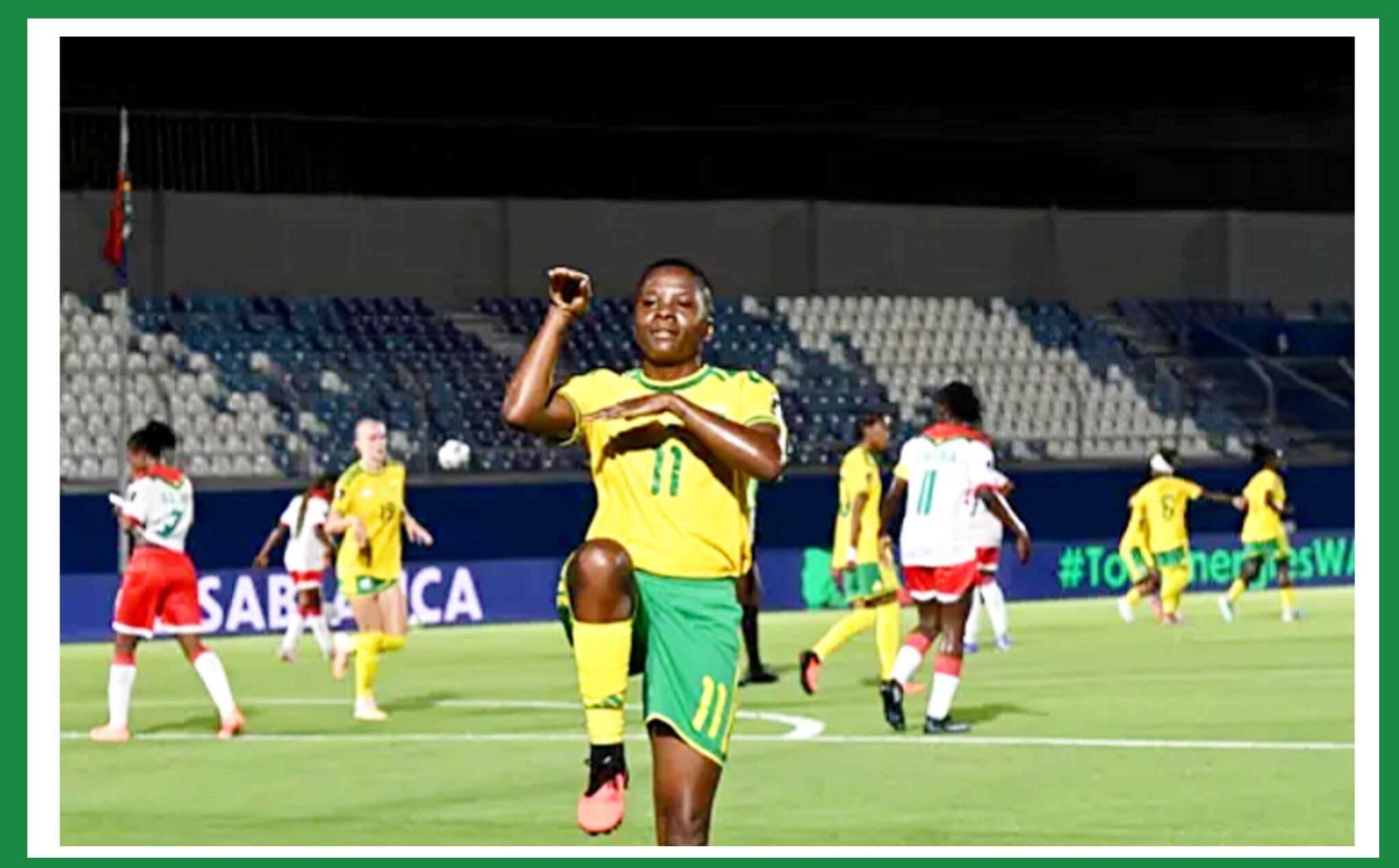 ‎Thembi Kgatlana's goal seals South Africa's 1-0 win over Burkina Faso and WAFCON quarter-final place