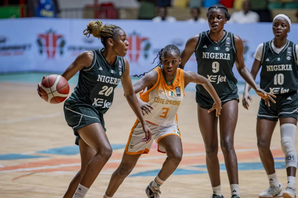 Junior D'Tigress in action against Ivory Coast in the semi final 