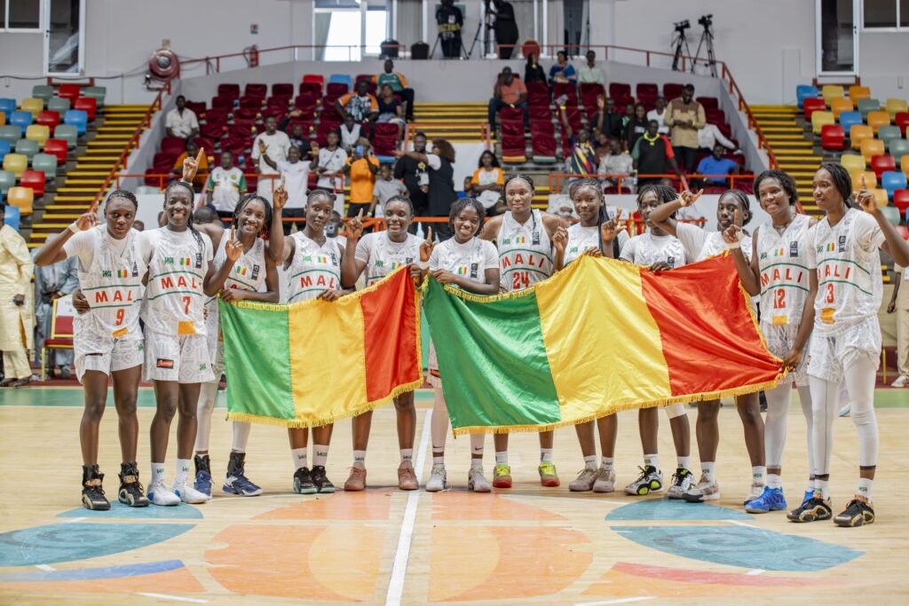 Mali celebrate their semi final win over Egypt