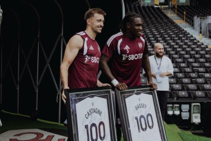 Calvin Bassey presented with special shirt to celebrate 100th Fulham appearance