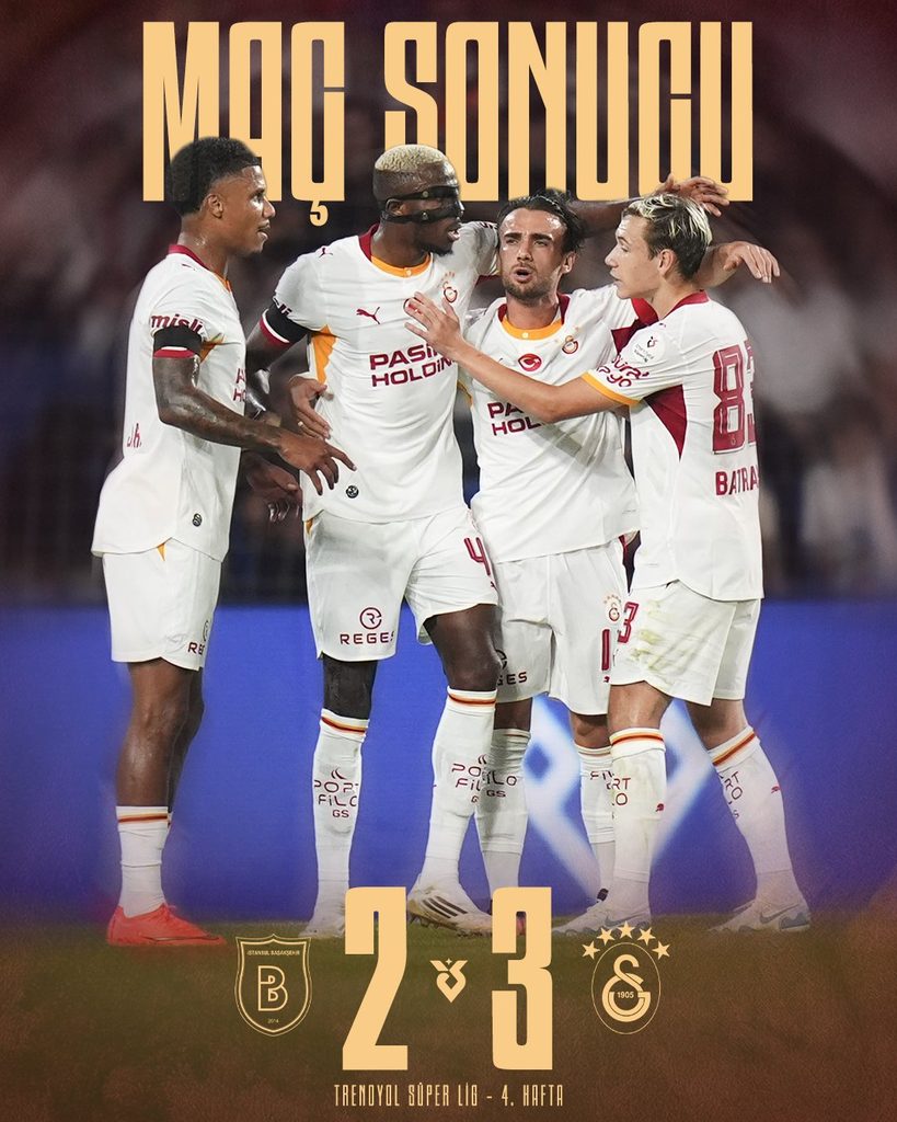 ‎Victor Osimhen scores as Galatasaray beat Başakşehir in five-goal thriller