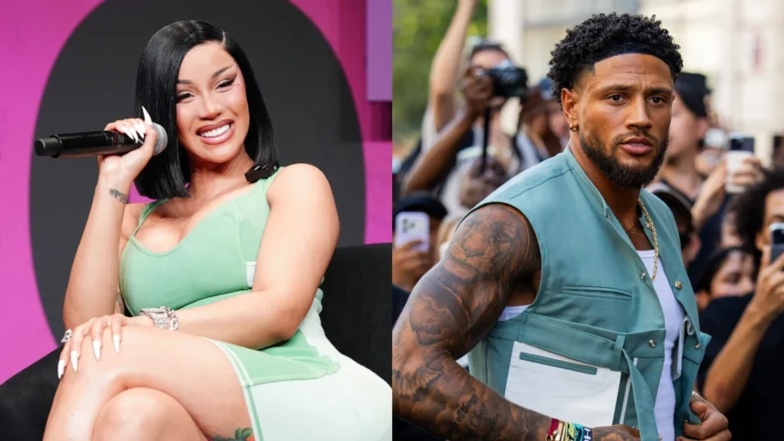 Maduka Okoye (right), Cardi B (left)