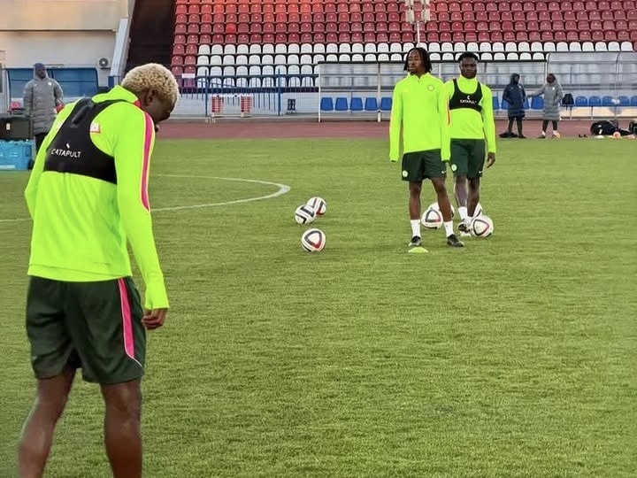 Friendly: Moses Simon, Nwabali lead 17 players as Super Eagles hold first training session in Russia