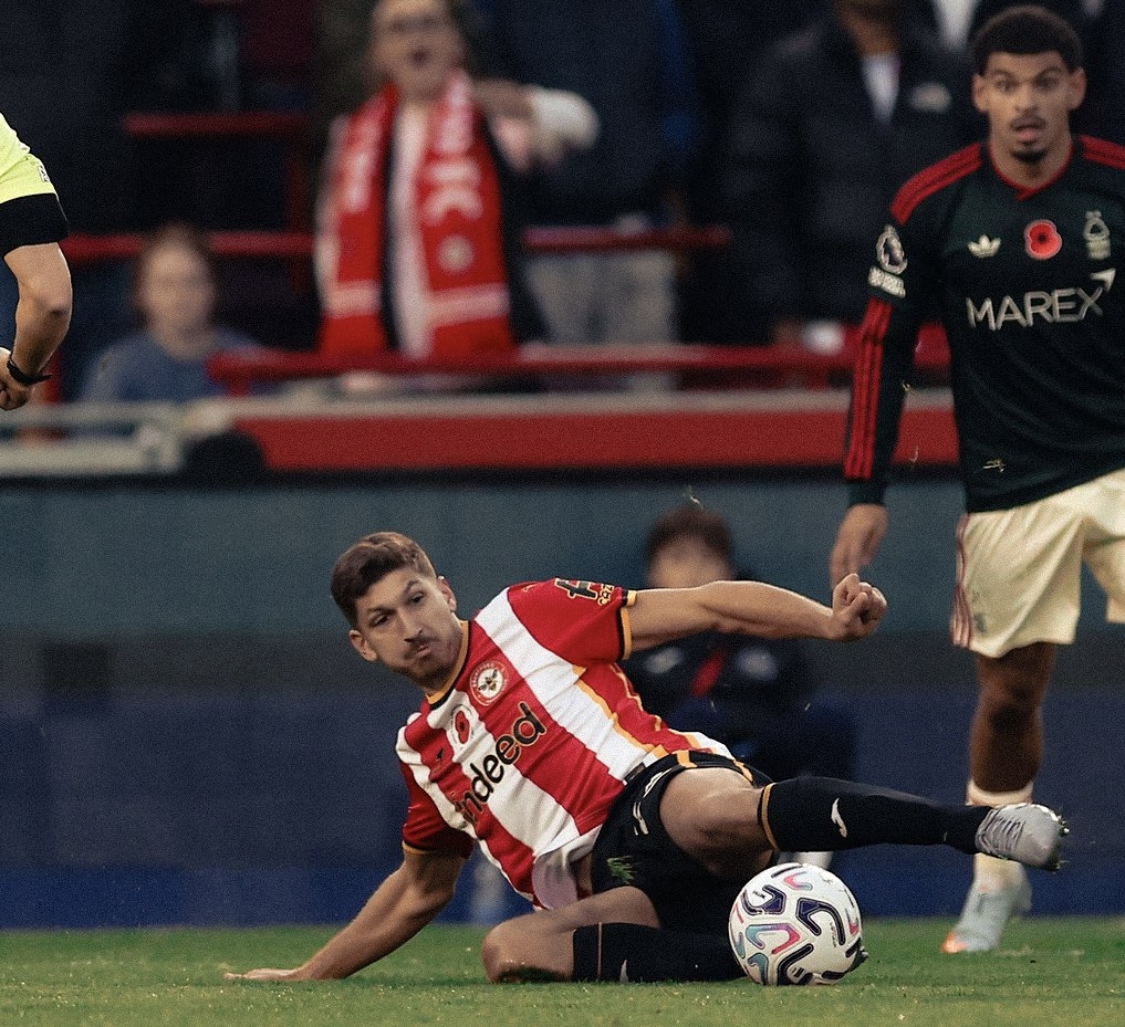 Aina withdrawn at half-time as Forest fall to Brentford