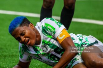 Rasheedat Ajibade suffers ankle injury, leaves pitch in tears in Nigeria’s 5-0 thrashing of Comoros