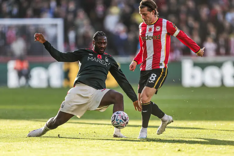 Aina withdrawn at half-time as Forest fall to Brentford