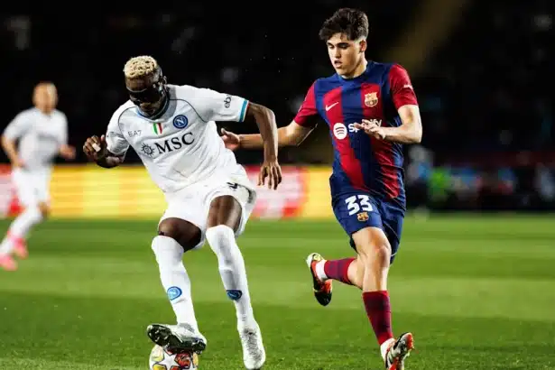 ‘One of the best in the world’ – Cubarsí hails Osimhen ahead of Barcelona clash