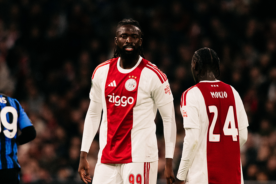 Tolu Arokodare in action for Ajax vs Atalanta